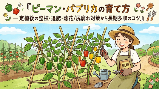 ピーマン・パプリカの育て方 ― 定植後の整枝・追肥・落花/尻腐れ対策から長期多収のコツ